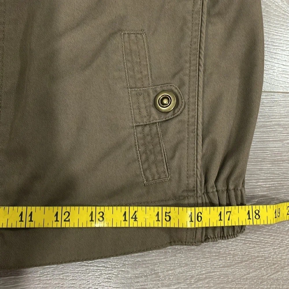 NWOT Volcom Women's Frochickie 2 Lovin Phoebe Brown Zip Up Canvas Moto Jacket XL - Picture 9 of 16
